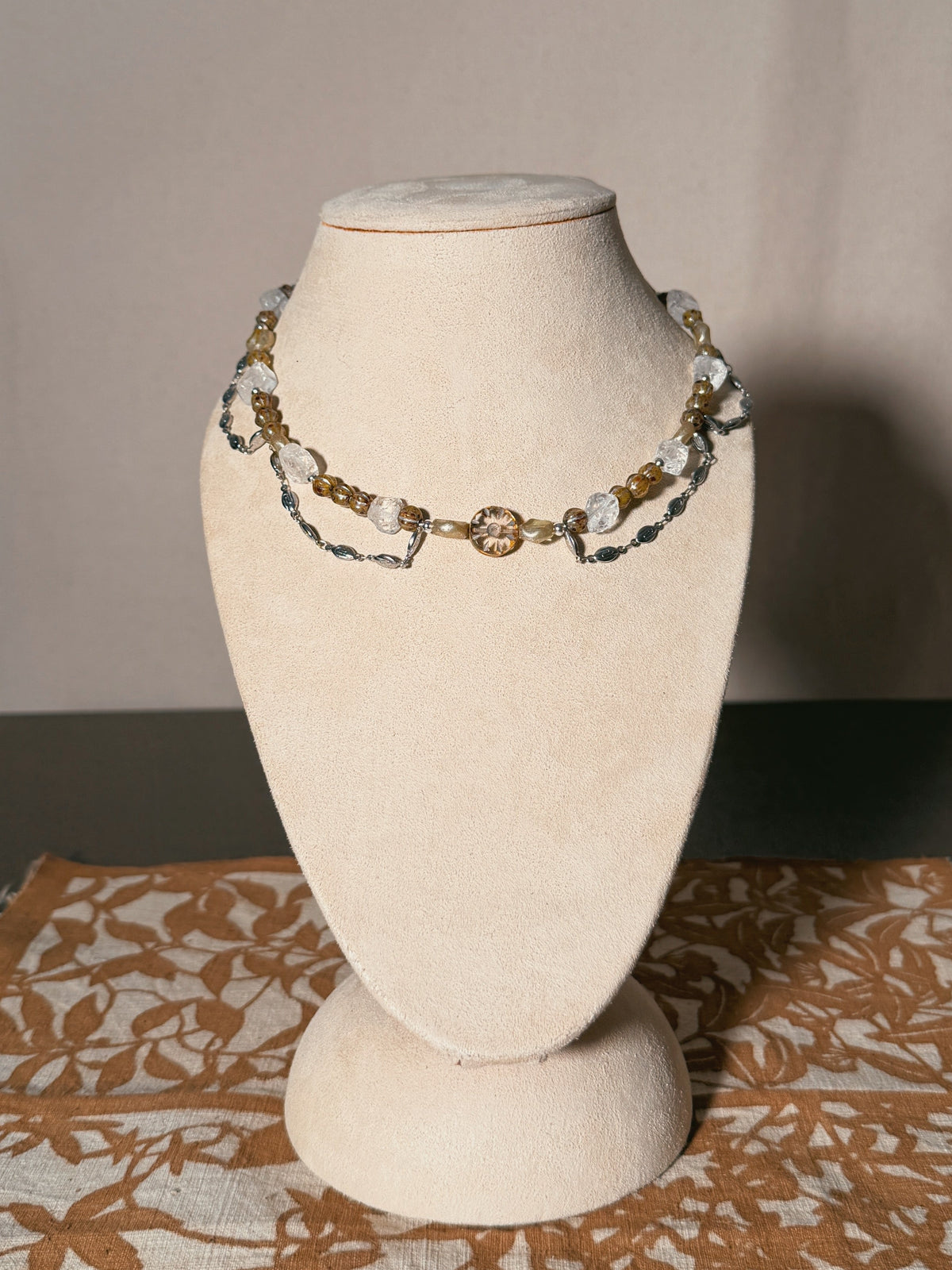 Brown Czech Fairy Necklace