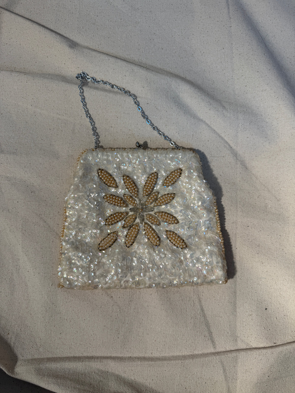 Brand New Late 40s Early 50s La Regale Sequin and Beaded Bag