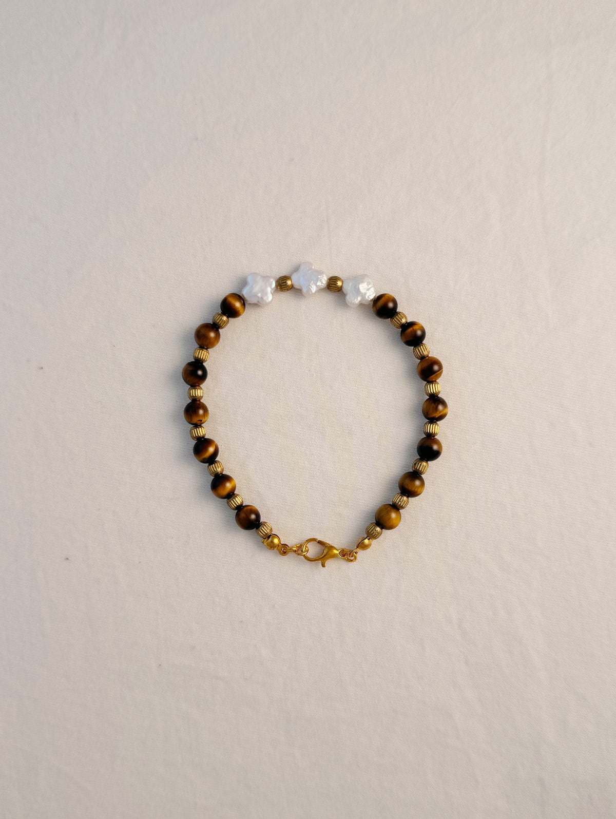 Tiger's Eye & Pearl Bracelet