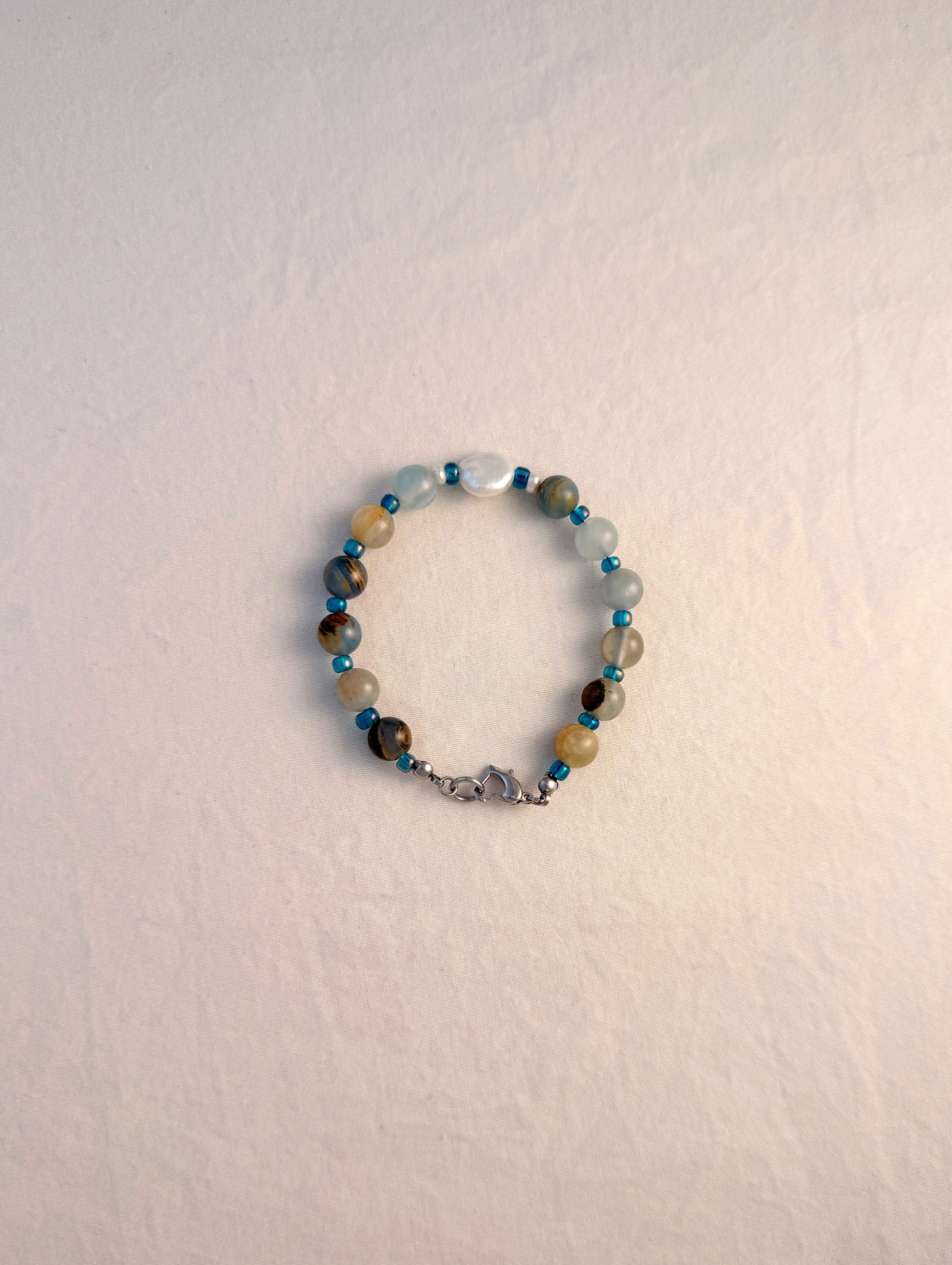 Amazonite & Pearl Bracelet