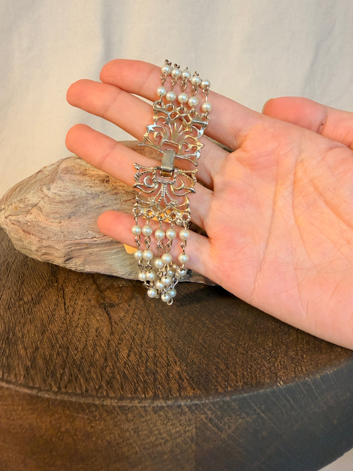 Vintage Pearl Multiple Strand Bracelet